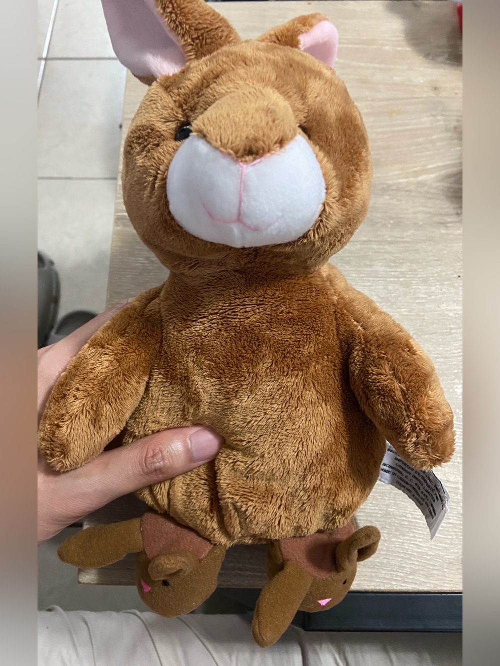 Vintage Y2K Animal Junction Brown Bunny Plush Toy